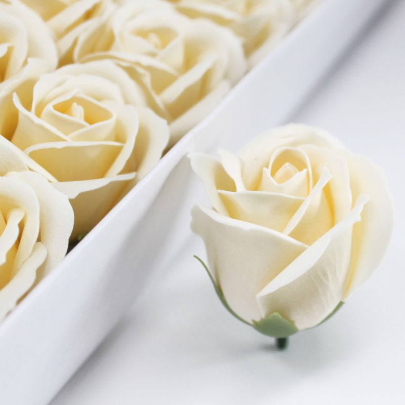DIY Seifenblumen - mittelgroße Rose - Elfenbein