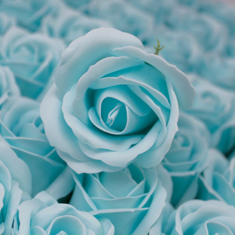 DIY Seifenblumen - mittelgr. Rose - Babyblau