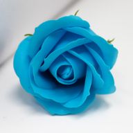 DIY Seifenblumen - mittelgr. Rose - Himmelblau