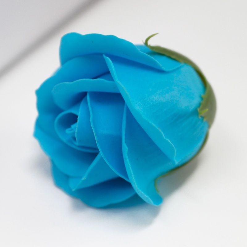 DIY Seifenblumen - mittelgr. Rose - Himmelblau
