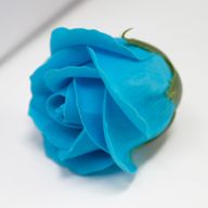 DIY Seifenblumen - mittelgr. Rose - Himmelblau