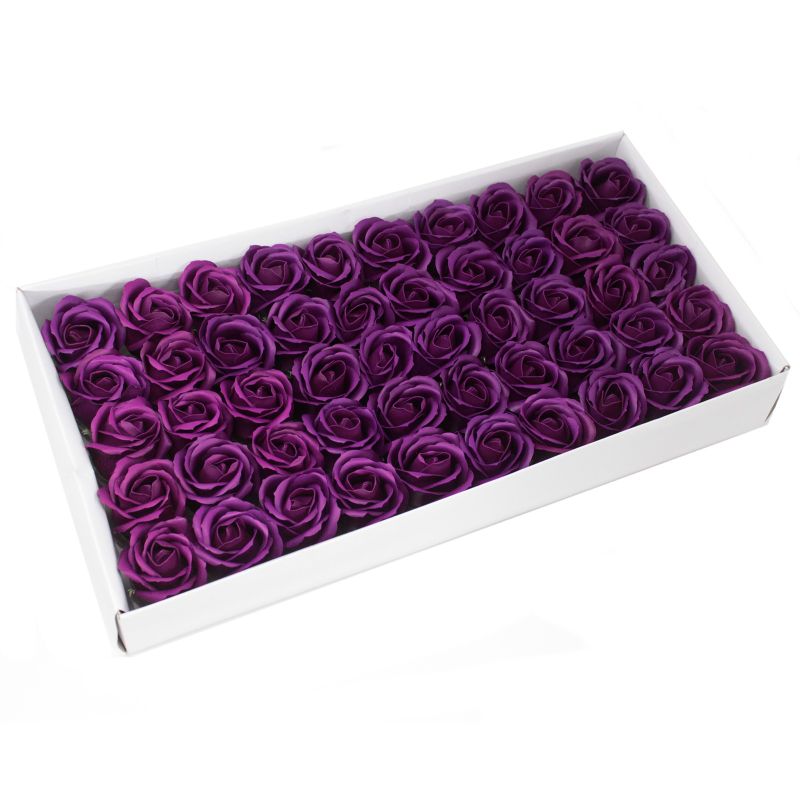 DIY Seifenblumen - mittelgr. Rose - Dunkelviolett