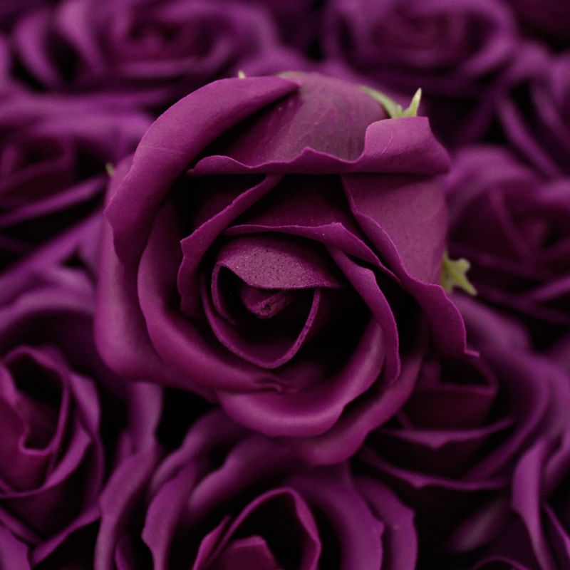 DIY Seifenblumen - mittelgr. Rose - Dunkelviolett