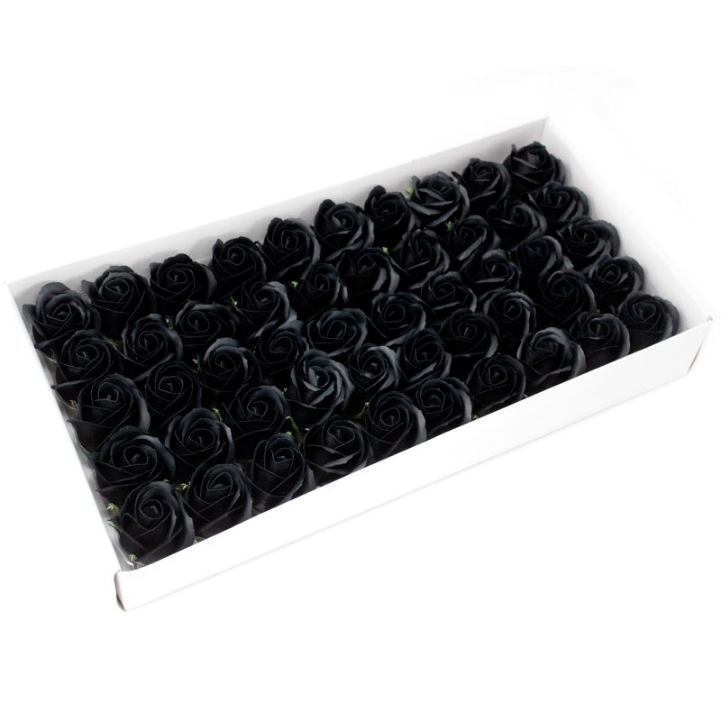 DIY Seifenblumen - mittelgroße Rose - Schwarz