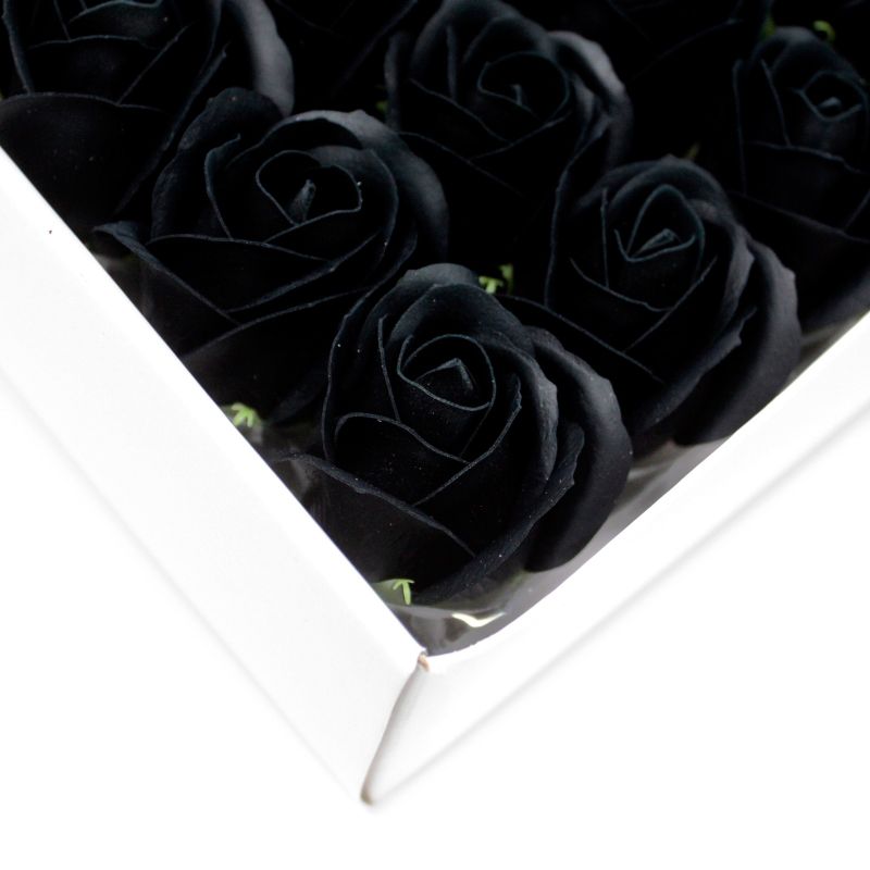 DIY Seifenblumen - mittelgroße Rose - Schwarz