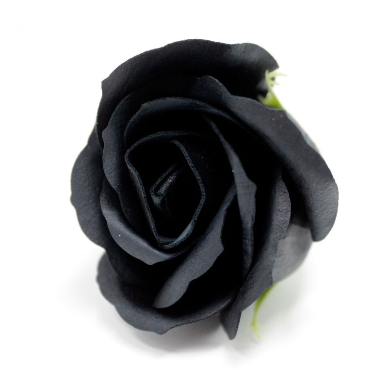 DIY Seifenblumen - mittelgroße Rose - Schwarz