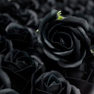 DIY Seifenblumen - mittelgroße Rose - Schwarz