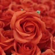 DIY Seifenblumen - mittelgroße Rose - Dunkel Orange