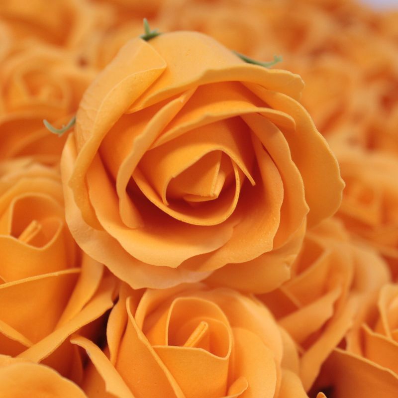 DIY Seifenblumen - mittelgroße Rose - Orange