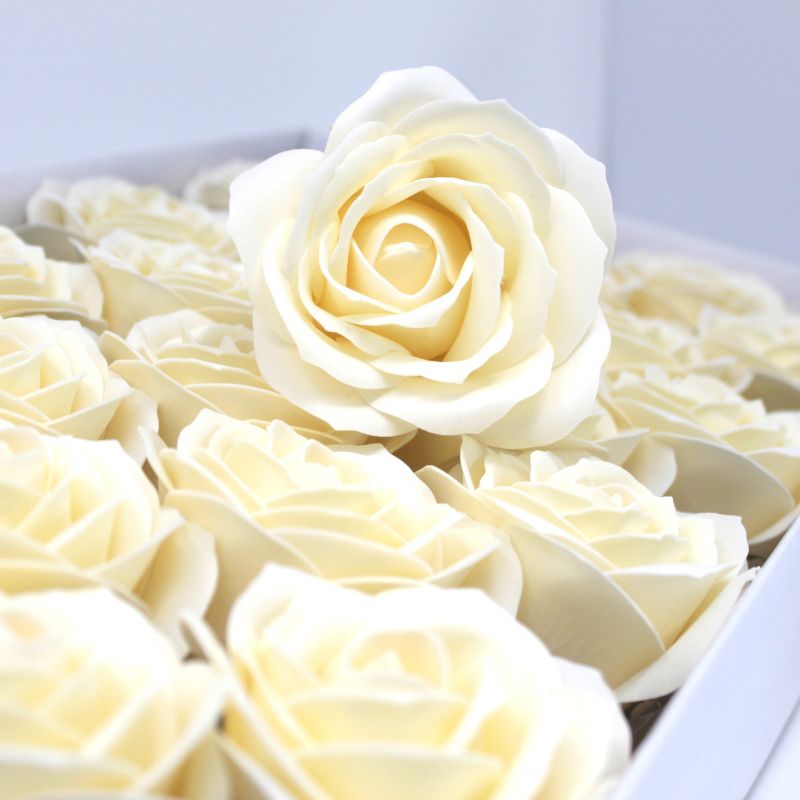 DIY Seifenblumen - große Rose - Elfenbein
