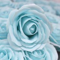 DIY Seifenblumen - große Rose - Babyblau