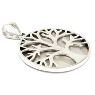Baum des Lebens Silber Anhänger 30mm - Perlmutt