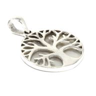 Baum des Lebens Silber Anhänger 22mm - Perlmutt