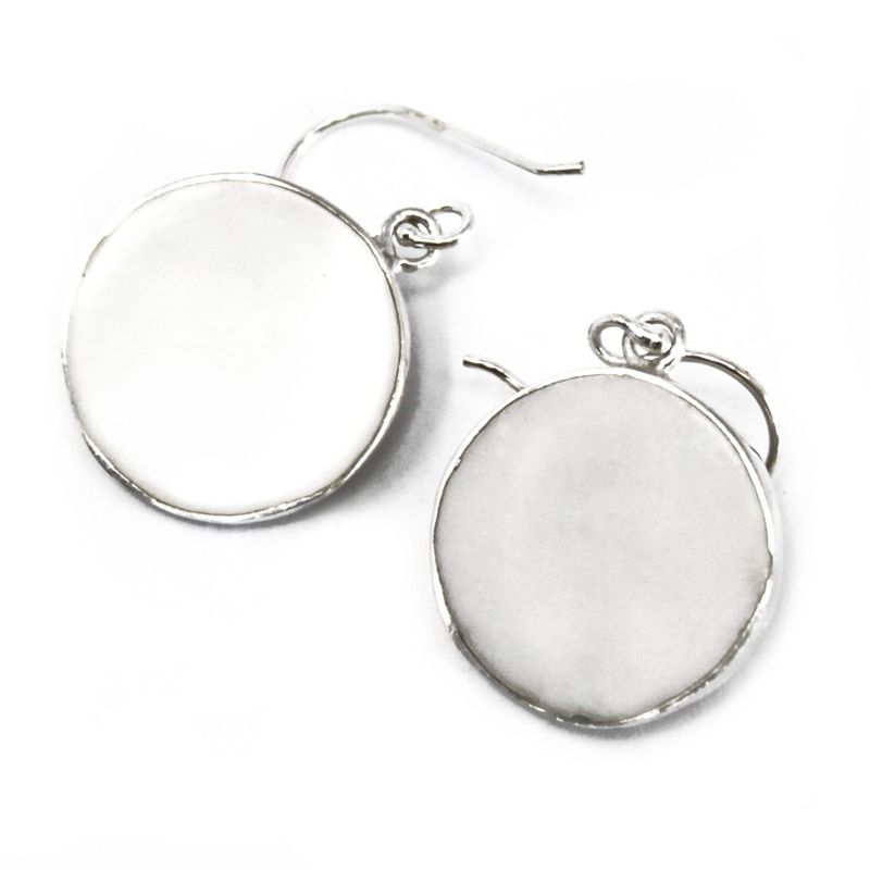 Baum des Lebens Silber Ohrringe 15mm - Perlmutt