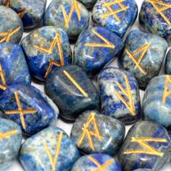 Runenstein-Set im Beutel - Lapis
