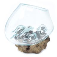 Full Carton Molten Glass on Wood - Small Bowl