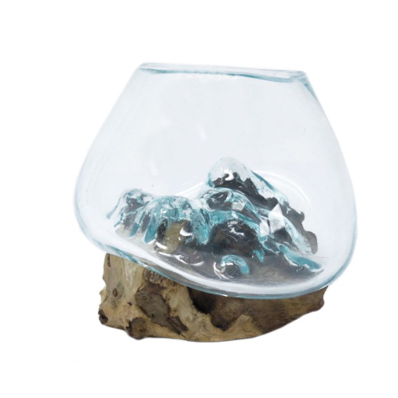 Full Carton Molten Glass on Wood - Small Bowl
