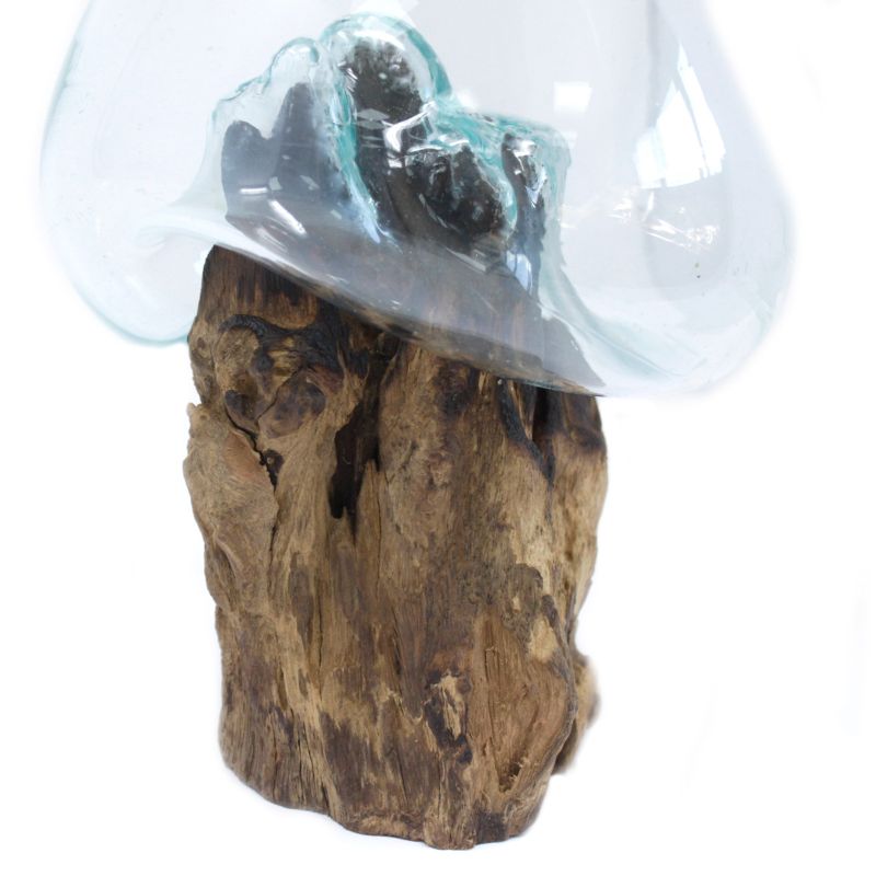 Full Carton Molten Glass on Wood - Large Bowl