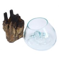 Full Carton Molten Glass on Wood - Large Bowl