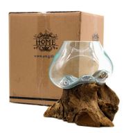 Full Carton Molten Glass on Wood - Large Bowl