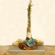 Carton Molten Glass on Wood - Vase