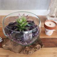 Geschmolzenes Glas auf Holz-Große, Breite Schüssel