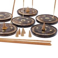 Holzhalter aus Mangoholz  10cm (Kegel & Weihrauch)