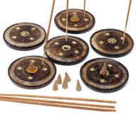 Holzhalter aus Mangoholz  10cm (Kegel & Weihrauch)