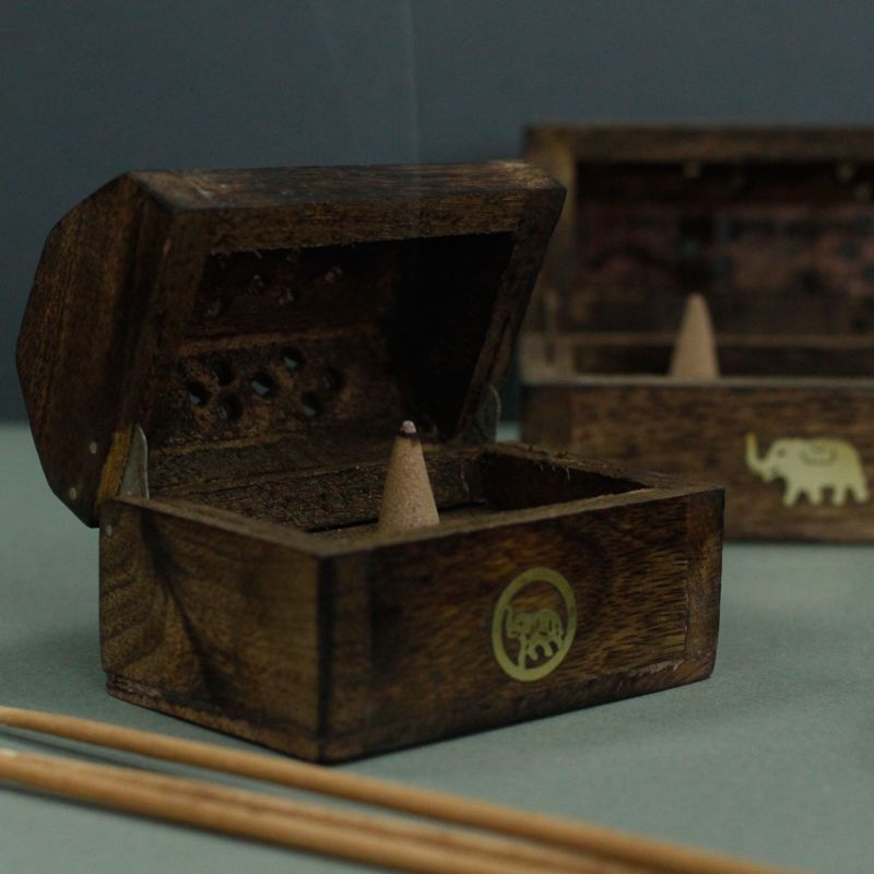 Mini Räucherwerkbox - Mangoholz