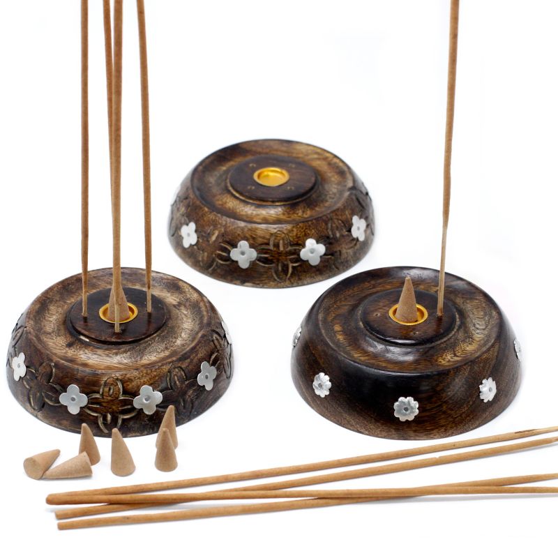 Halter für Kegel & Stäbchen - versch. Designs - Holz