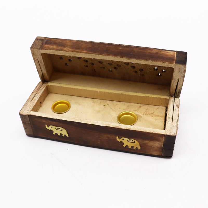 Räucherkegelbox - Mangoholz