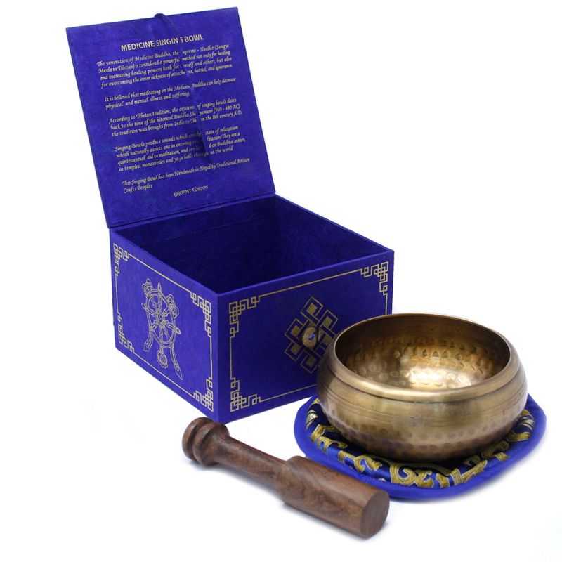 Buddha Medizinklangschale Set 10cm (min 500gm)