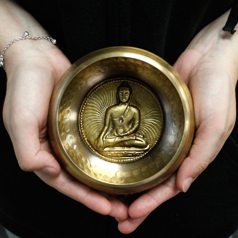 Buddha Medizinklangschale Set 10cm (min 500gm)