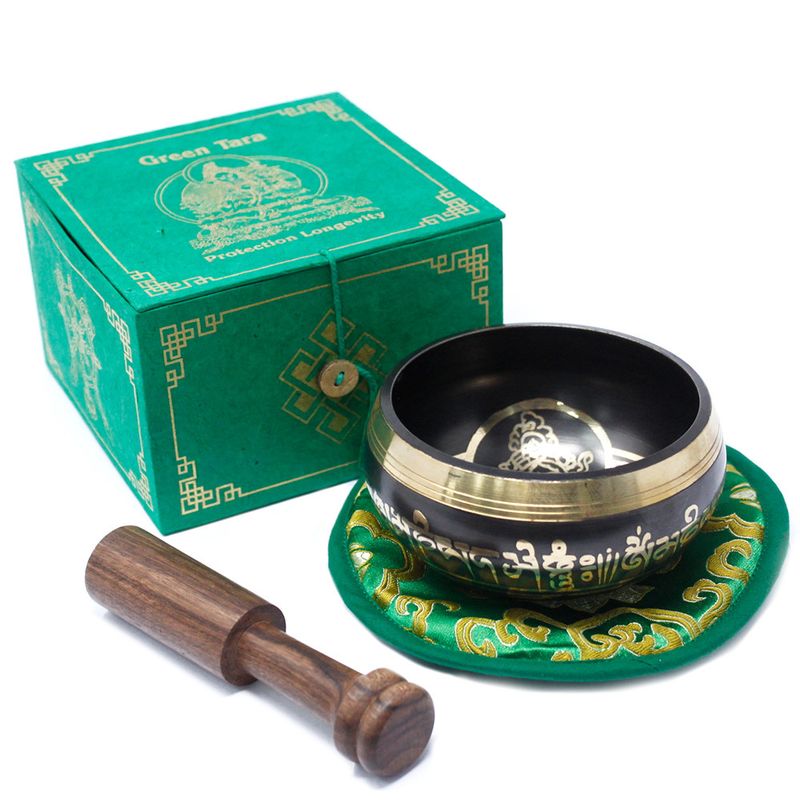 Tara Klangschale Set 10cm (min 380gm)-Grün