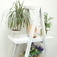 "A" Holzleiter Ständer- zusammenklappbar, Weiß