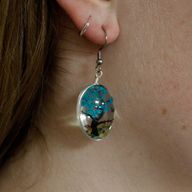 Schmuck mit gepr. Blumen - Baum des Lebens Set - Koralle