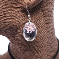 Schmuck mit gepr. Blumen - Baum des Lebens Set - Rosa