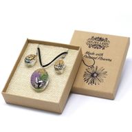 Schmuck mit gepr. Blumen - Baum des Lebens Set - Bunt