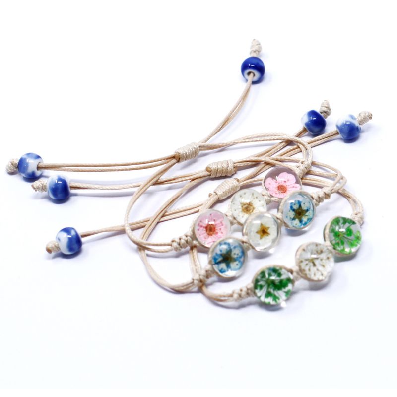 Schmuck mit gepr. Blumen - Armbänder mit 3 Blumen