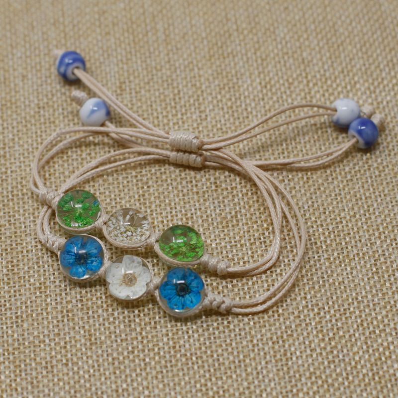 Schmuck mit gepr. Blumen - Armbänder mit 3 Blumen