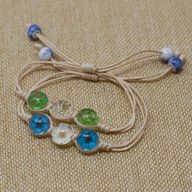 Schmuck mit gepr. Blumen - Armbänder mit 3 Blumen