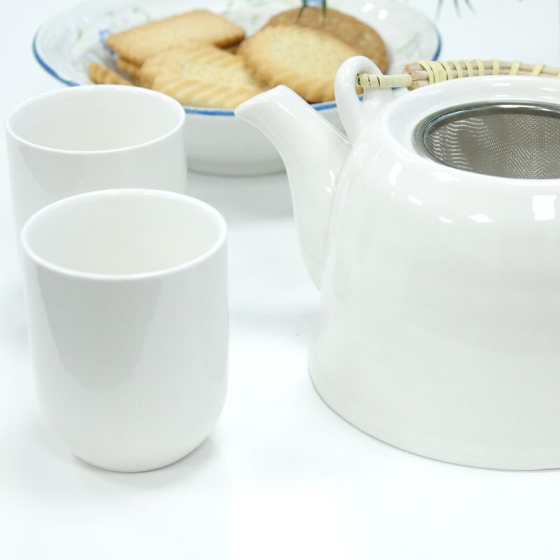 Kräuter Teekanne-Set - klassisch Weiß