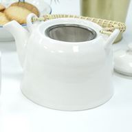 Kräuter Teekanne-Set - klassisch Weiß