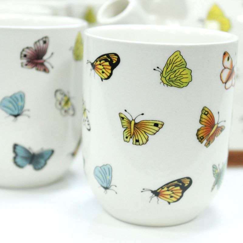 Kräuter Teekanne-Set- Schmetterlinge