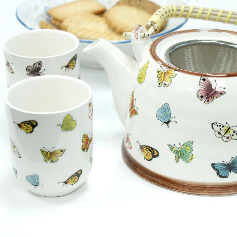Kräuter Teekanne-Set- Schmetterlinge