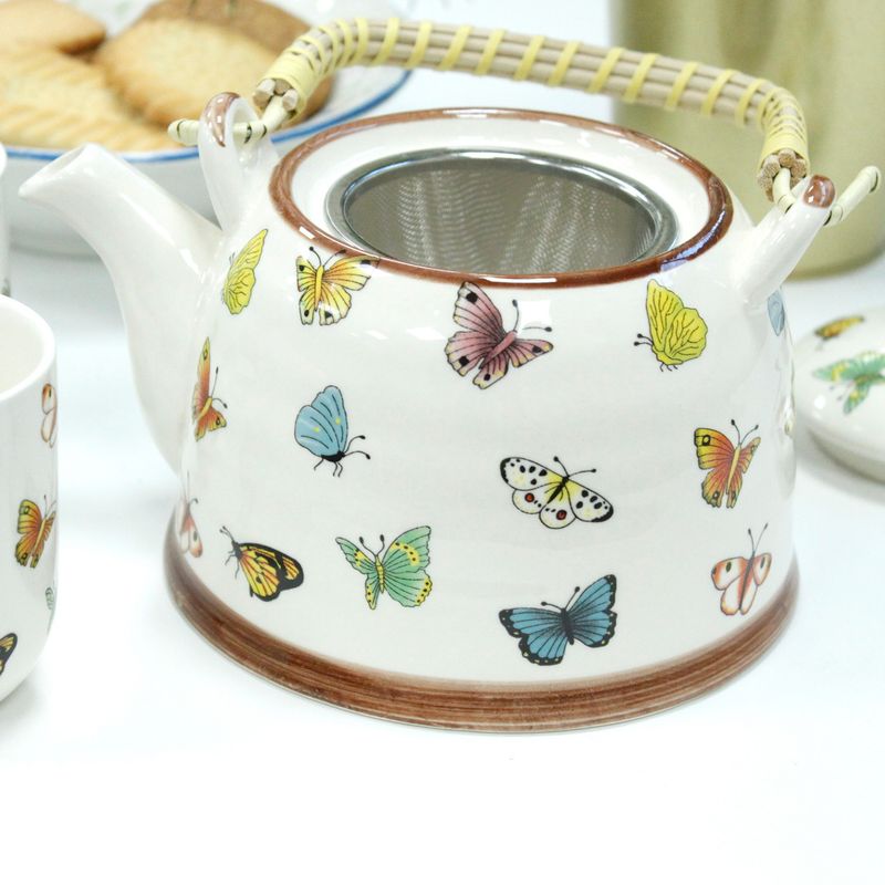 Kräuter Teekanne-Set- Schmetterlinge