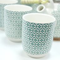 Kräuter Teekanne-Set- Grünes Mosaik