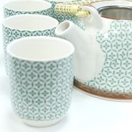 Kräuter Teekanne-Set- Grünes Mosaik