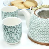 Kräuter Teekanne-Set- Grünes Mosaik