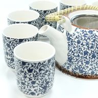 Kräuter Teekanne-Set- Blaue Blätter